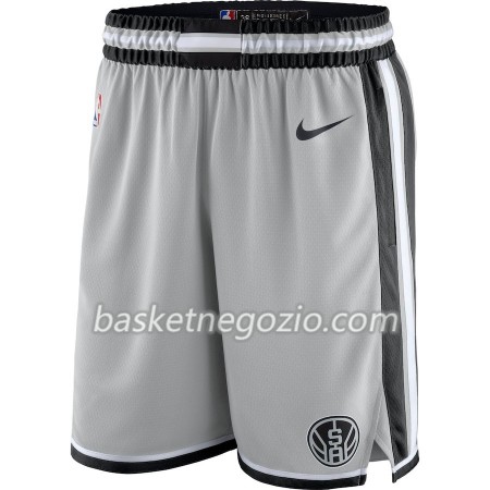 San Antonio Spurs Uomo Pantaloncini Grigio 2018-19 Nike Swingman